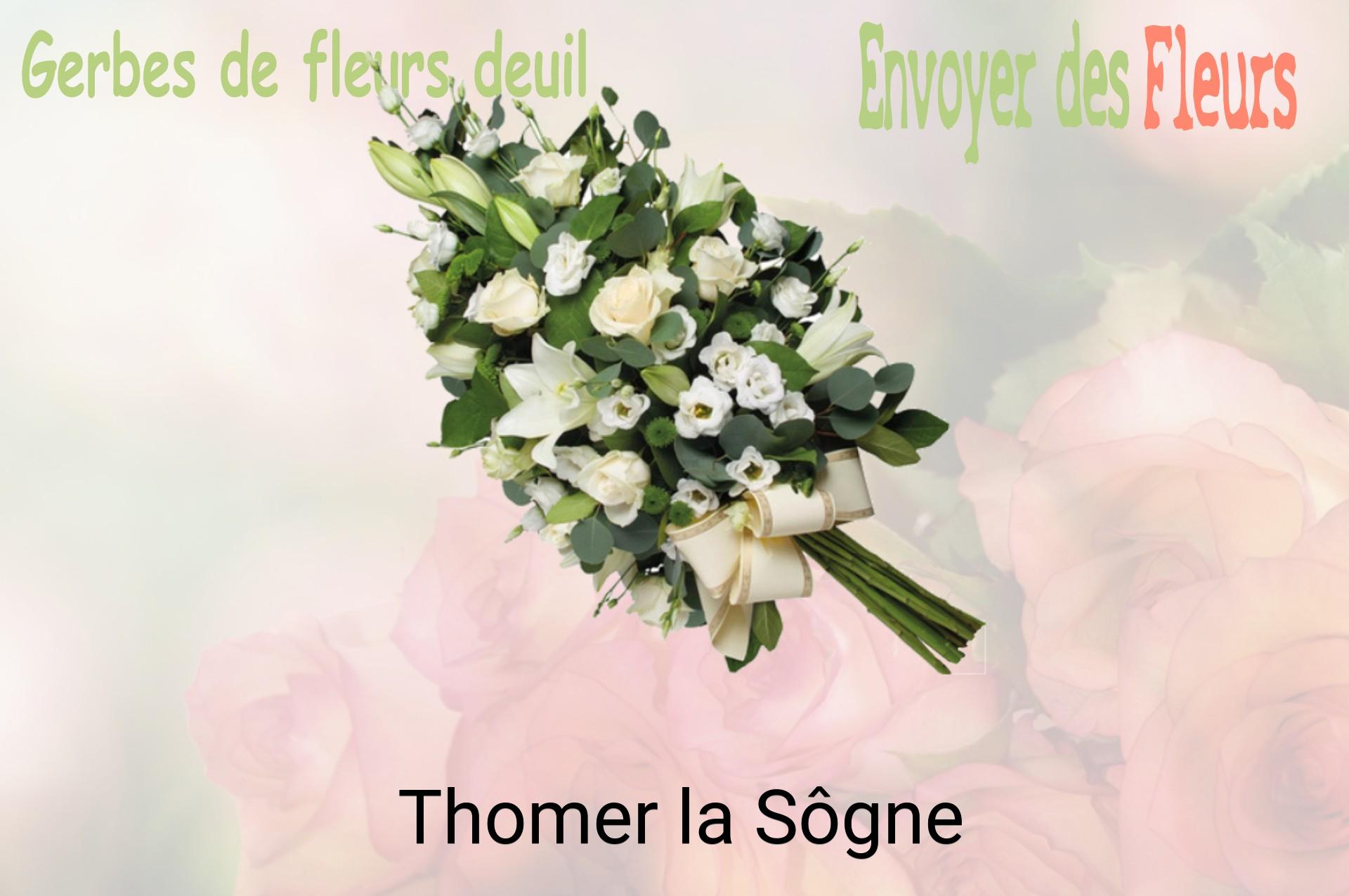 Gerbe de fleurs de deuil livrée à Thomer-la-Sôgne